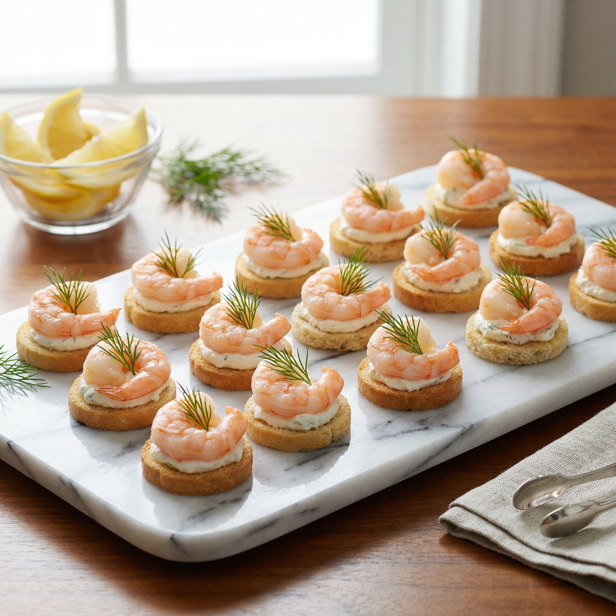 Canapés de Camarão
